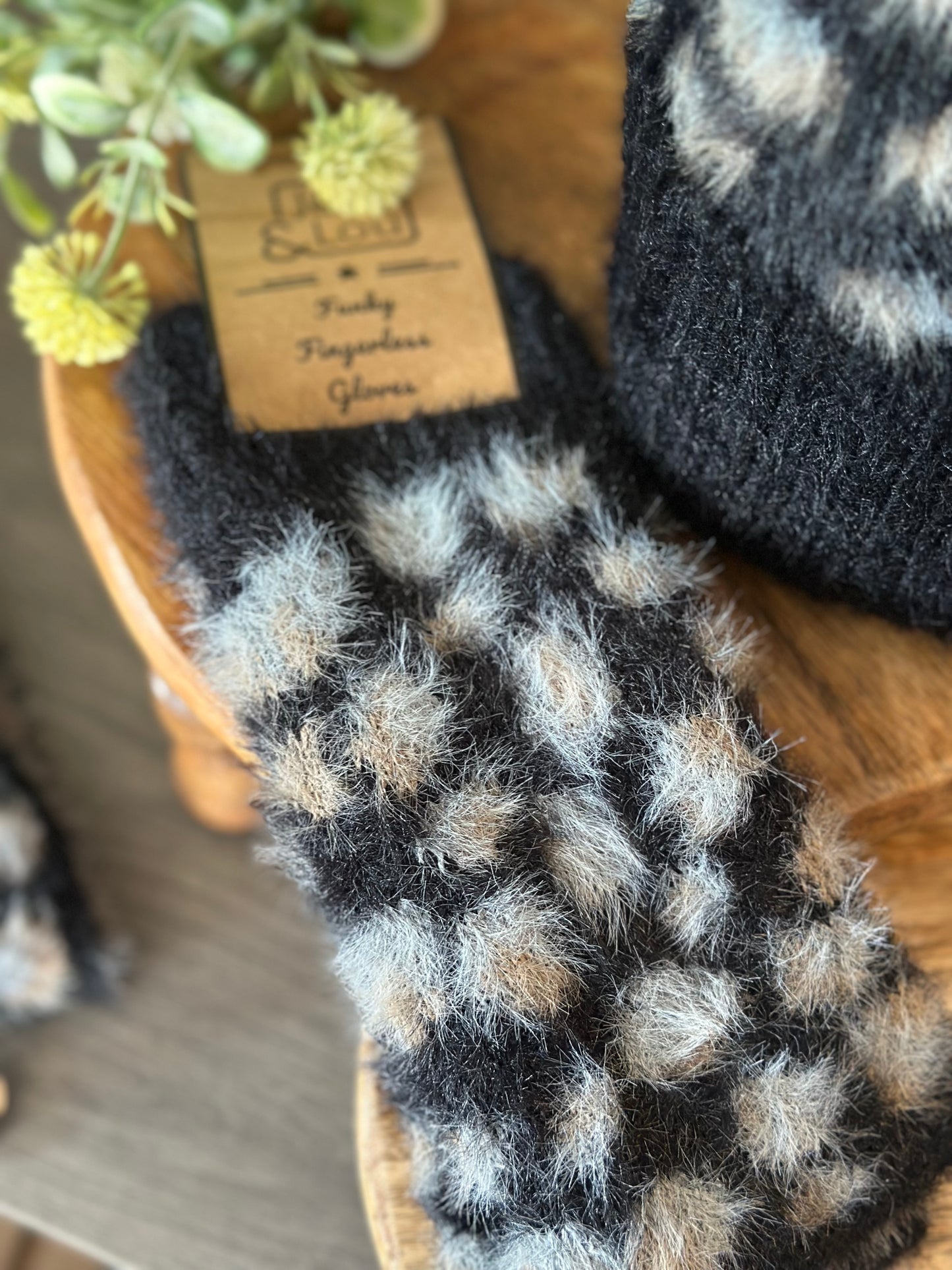 Leopard Fingerless Gloves