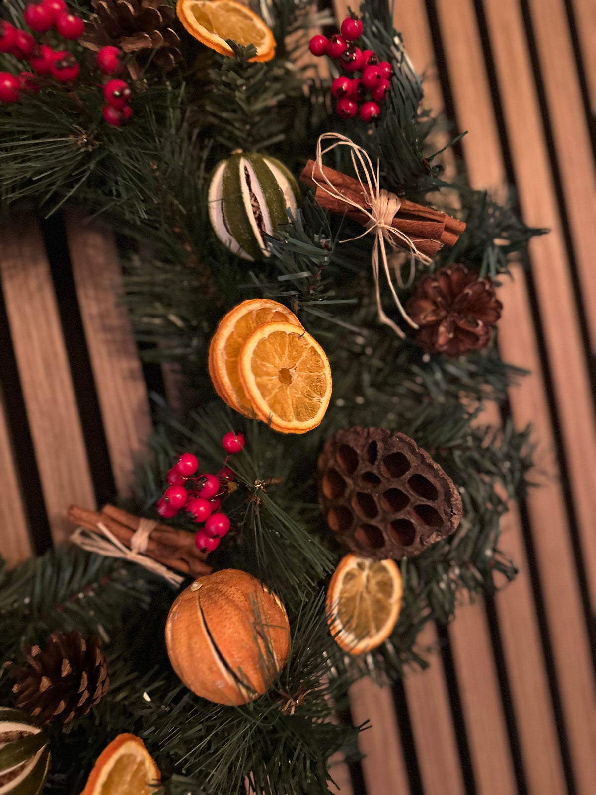 Traditional Faux DIY Christmas Wreath