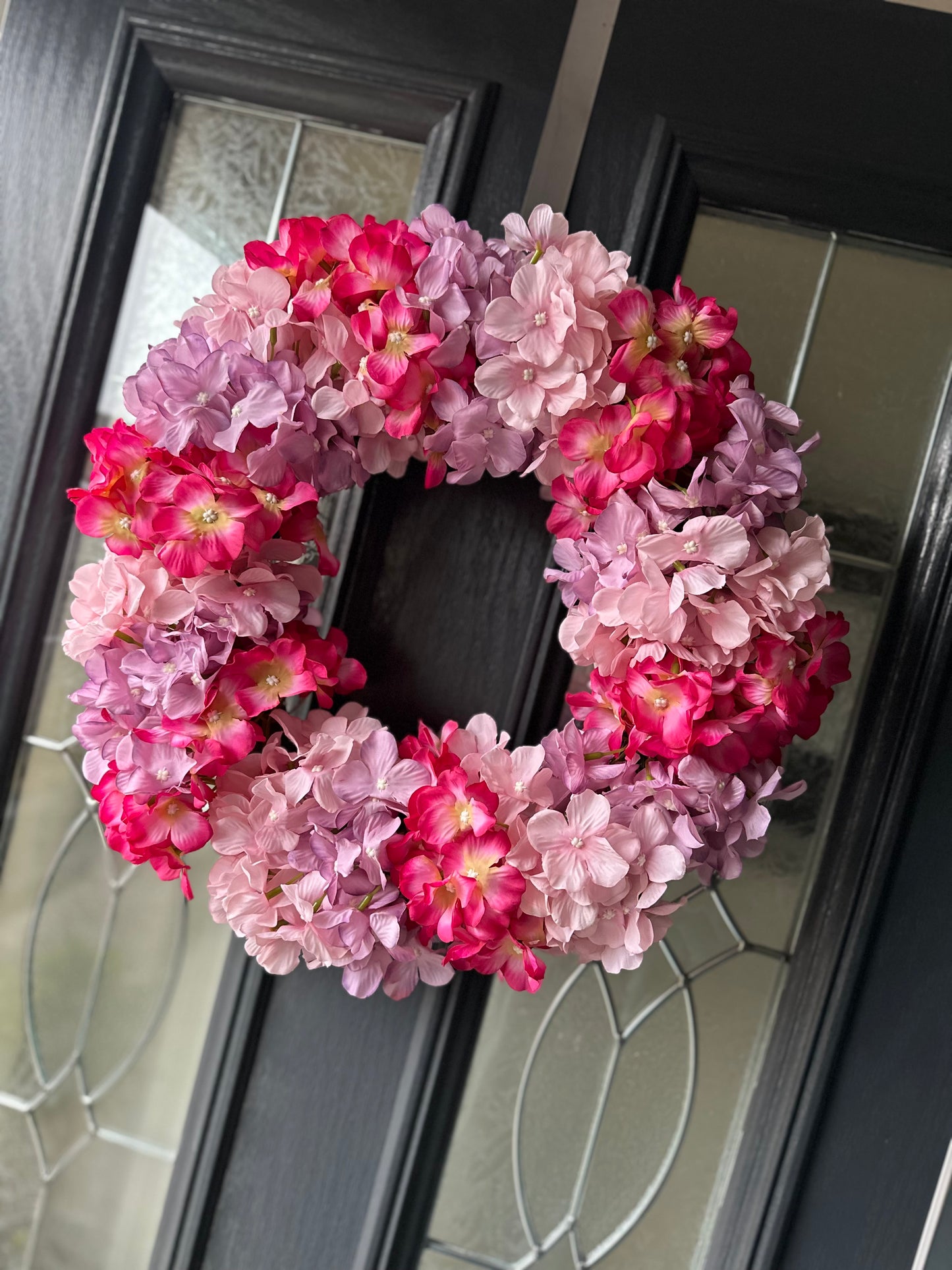 Faux Hydrangea Wreath | Pinks Lilac