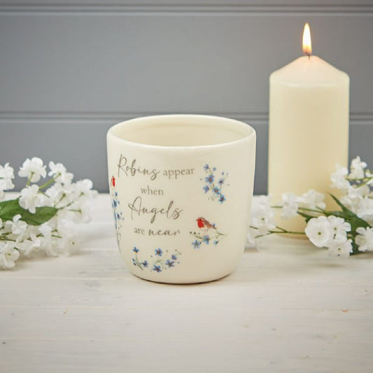 Robin Forget me Not Plant Pot