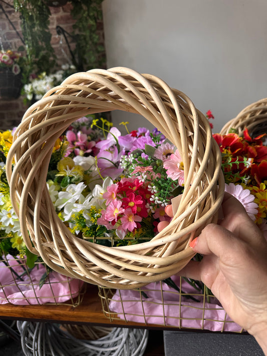 25cm - (10 inch) Wicker Ring Natural