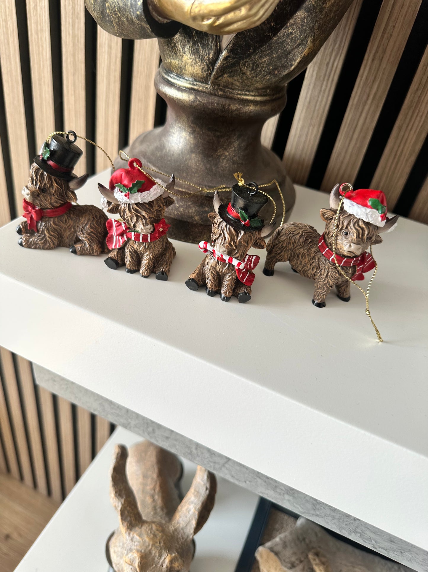 Christmas Highland Cow Tree Hangers Choice of Four