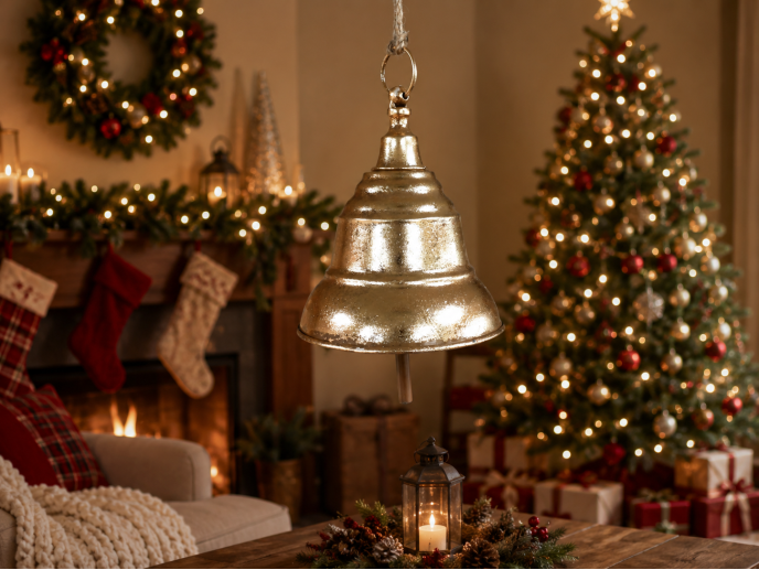 Gold Hanging Bell Decor