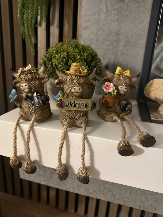 Highland Cow Shelf Sitters | Choice of 3