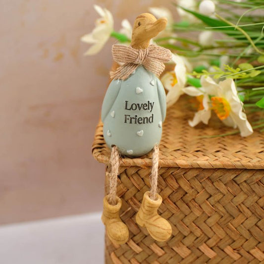 Lovely Friend Duck Shelf Sitter